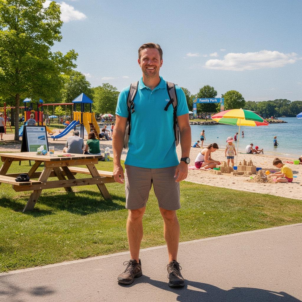 Dorośli pomagający dzieciom w pokonywaniu trasy turystycznej.